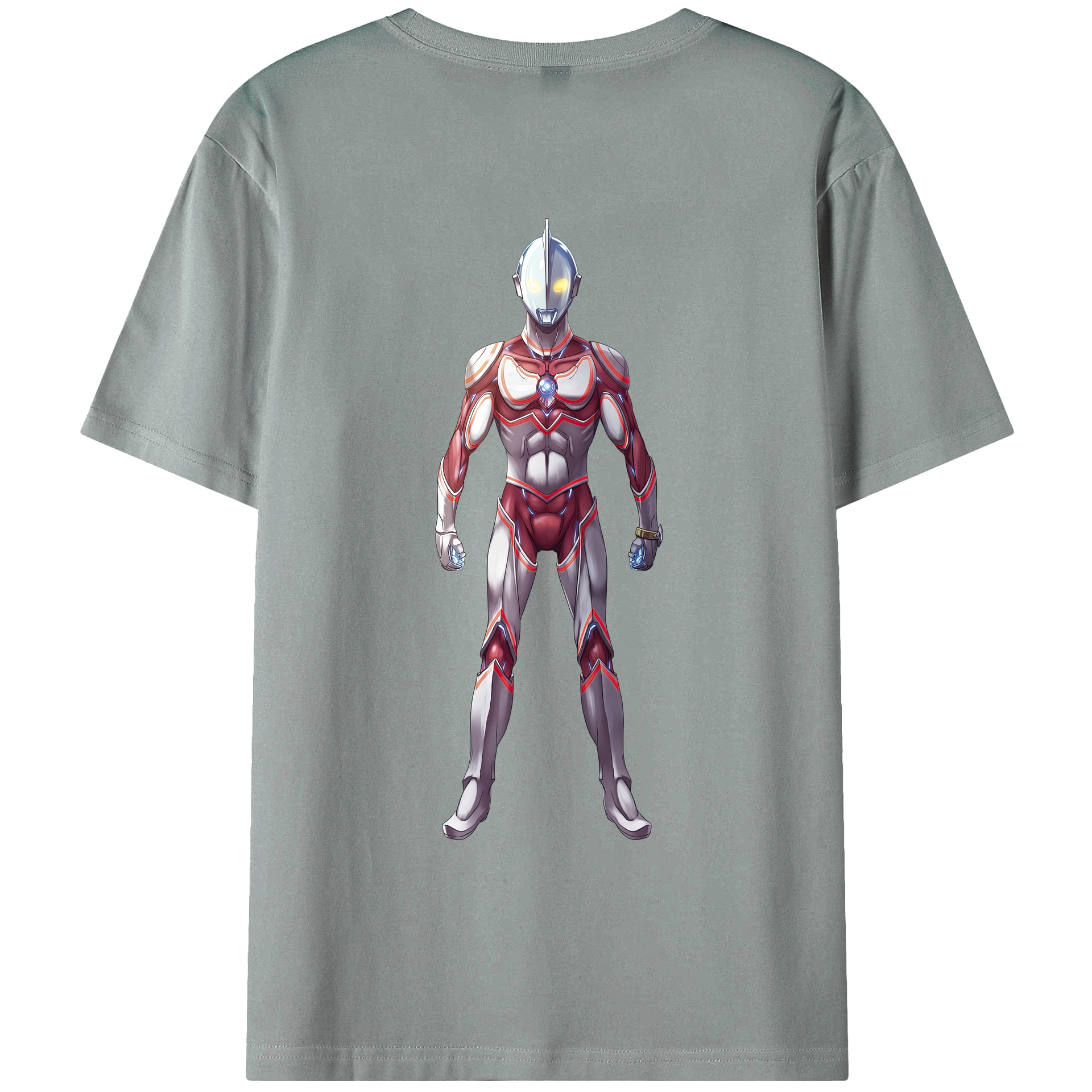 （画像用） ウルトラマン Ultraman 綿100％ メンズ半袖Tシャツ（バックプリント） 通気性